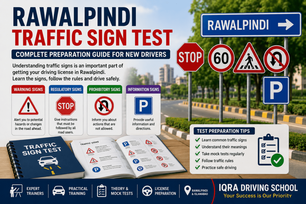 Rawalpindi Traffic Sign Test preparation guide with common traffic signs