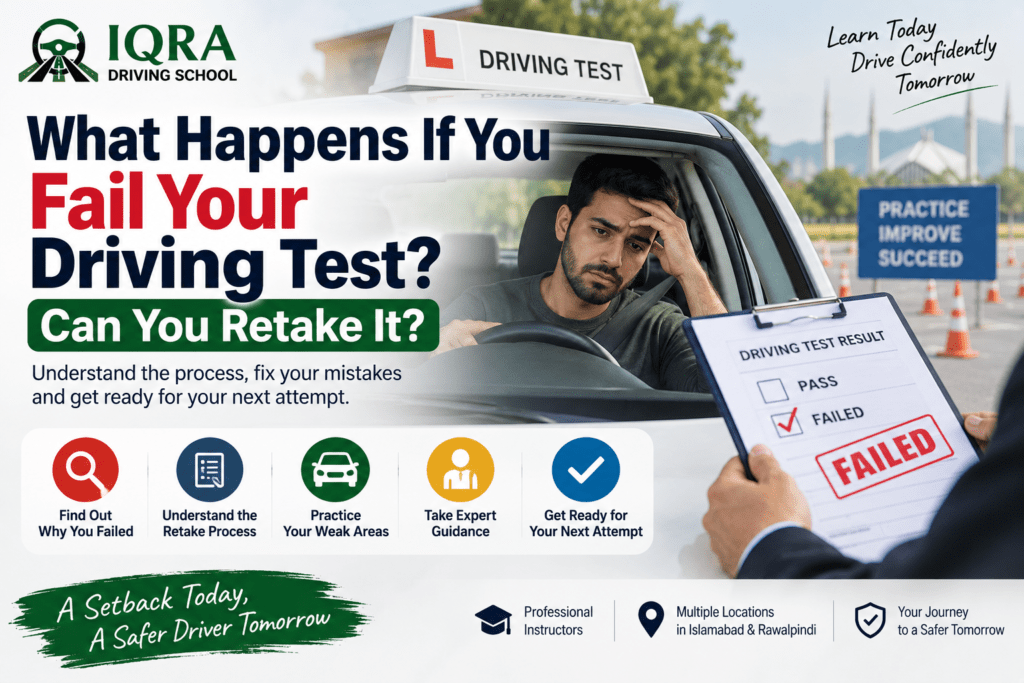 What happens if you fail your driving test and how to prepare for a retake